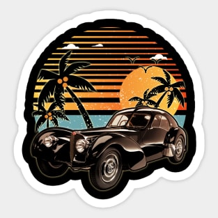 Bugatti 57 SC Atlantic 1938 car sunset Sticker